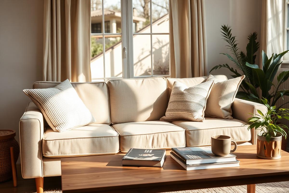 Modern living space with curated home accessories